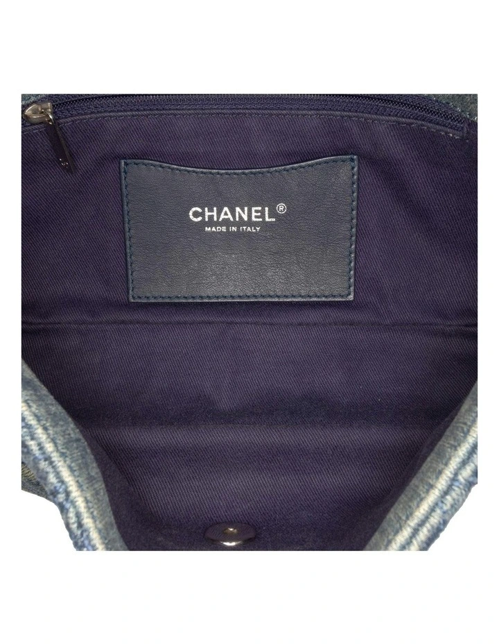 Denim Quilted Shoulder Bag Pre-Loved image 4