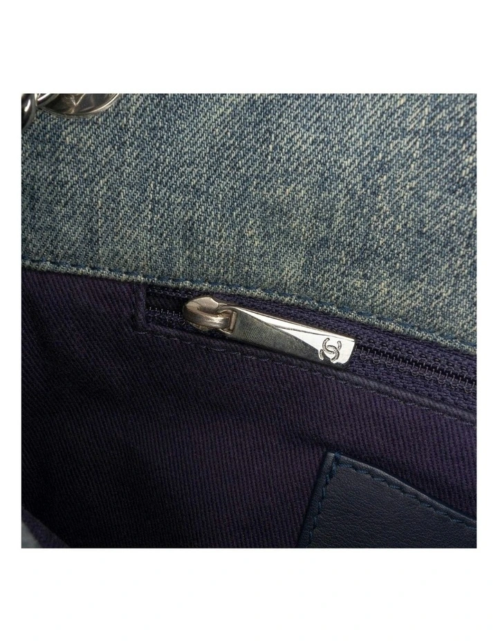 Denim Quilted Shoulder Bag Pre-Loved image 5