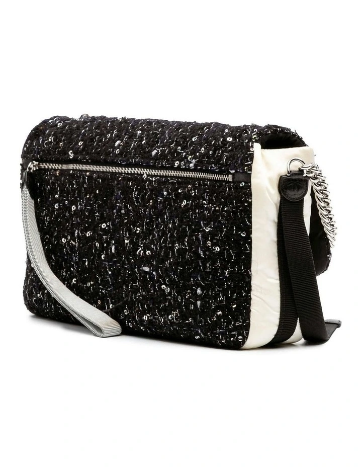 Chain Tweed Quilted Shoulder Bag Pre-Loved image 2