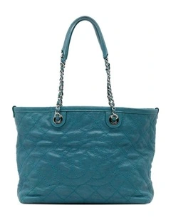 Quilted Leather Daily Shopping Tote with Chain Straps Pre-Loved