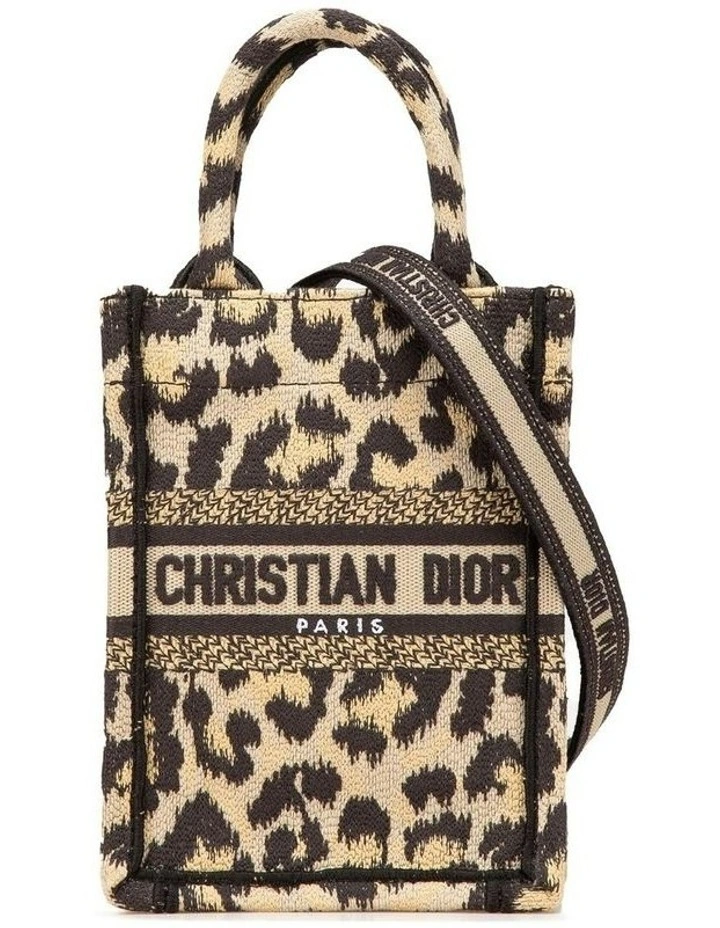 Dior Mizza Mini Embroidered Canvas Leopard Vertical Book Tote Pre-Loved (Azura Fashion Group ABN 30 617 598 651) image 1