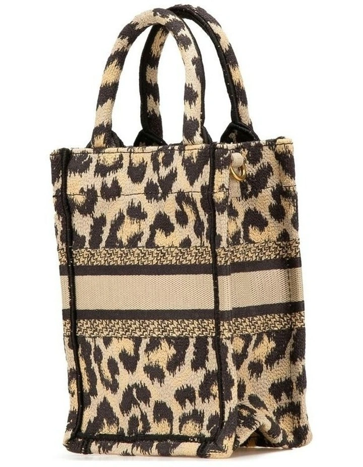 Dior Mizza Mini Embroidered Canvas Leopard Vertical Book Tote Pre-Loved (Azura Fashion Group ABN 30 617 598 651) image 2