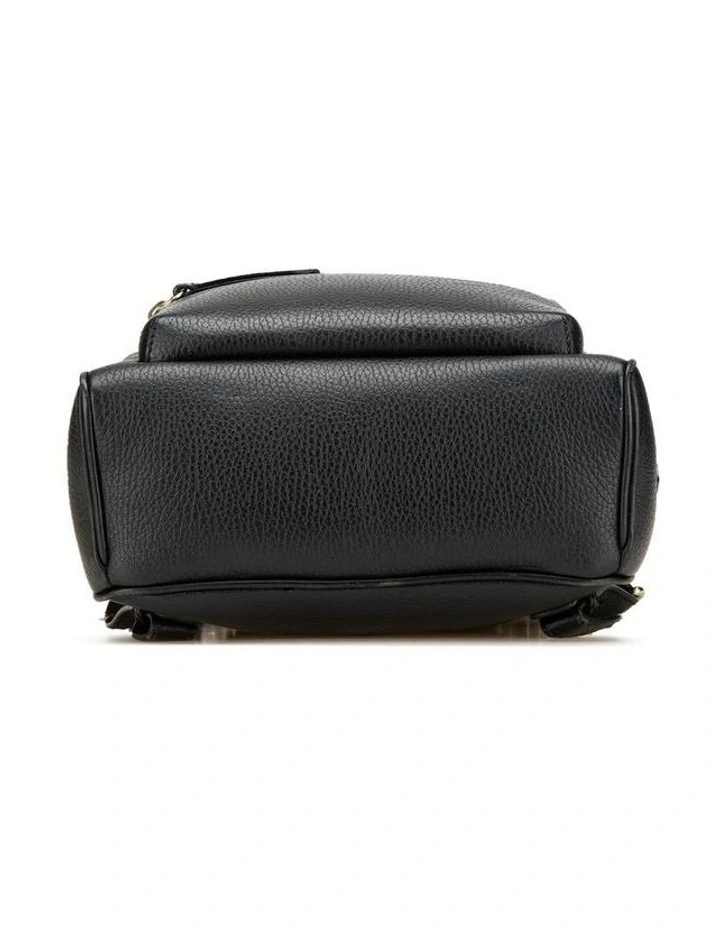 Leather Chain Backpack with Zip Closure and Multiple Pockets Pre-Loved image 3