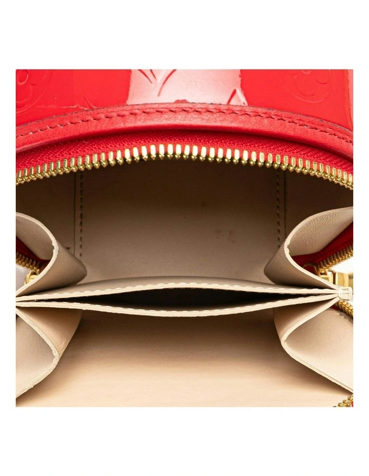 Monogram Vernis Mini Boite Chapeau Souple with Adjustable Strap and Top Zip Closure Pre-Loved image 4