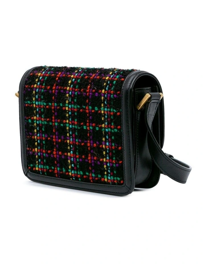 Small Tweed Crossbody Bag with Leather Trim Pre-Loved image 2