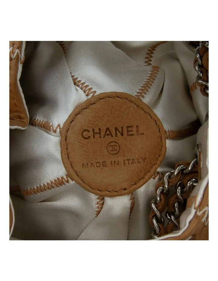 Mini Lambskin and Satin Reversible Clutch with Tassel Detail Pre-Loved image 5