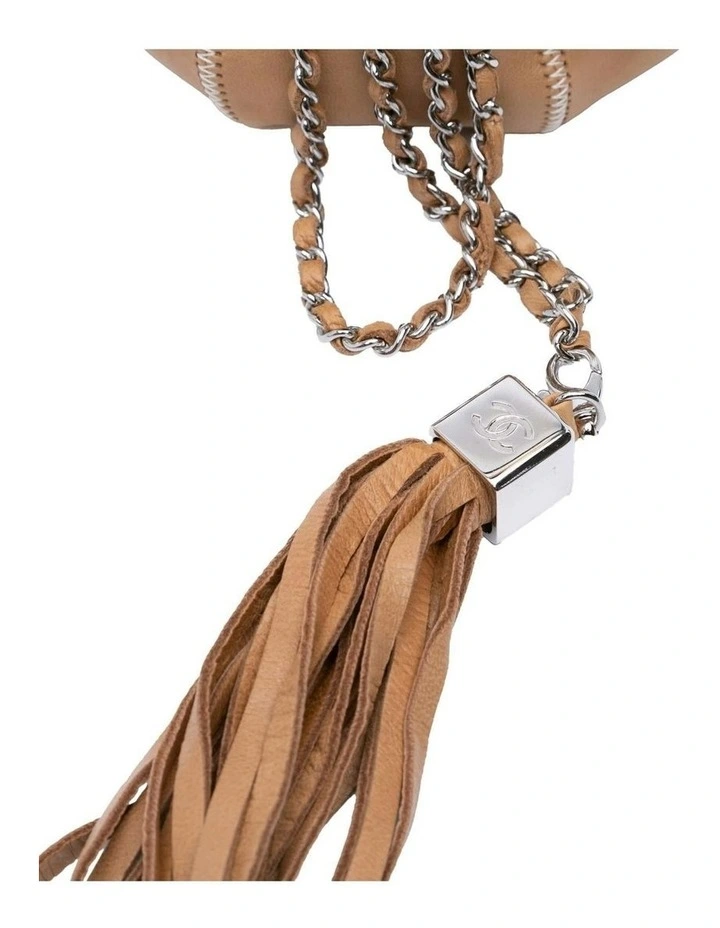 Mini Lambskin and Satin Reversible Clutch with Tassel Detail Pre-Loved image 7