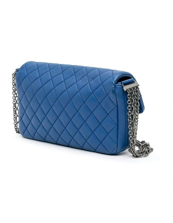 Quilted Leather Multi Chain Flap Shoulder Bag with Turnlock Closure Pre-Loved image 2