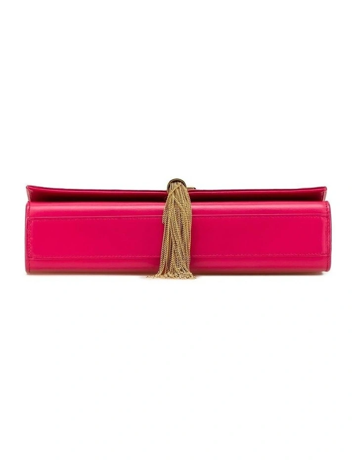 Smooth Calfskin Crossbody with Tassel and Chain-Link Strap Pre-Loved image 3
