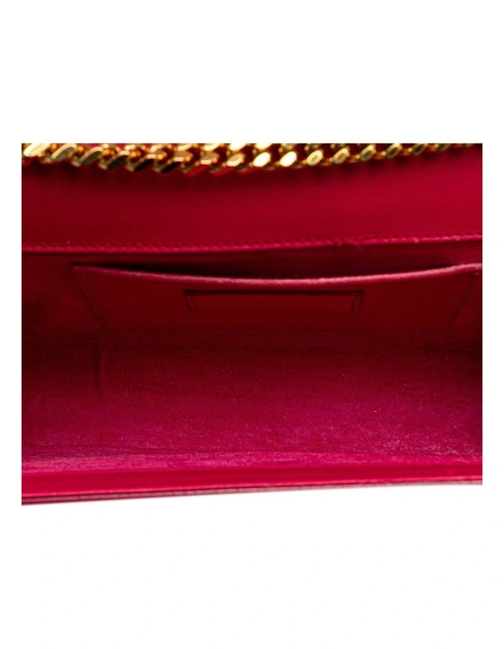 Smooth Calfskin Crossbody with Tassel and Chain-Link Strap Pre-Loved image 4