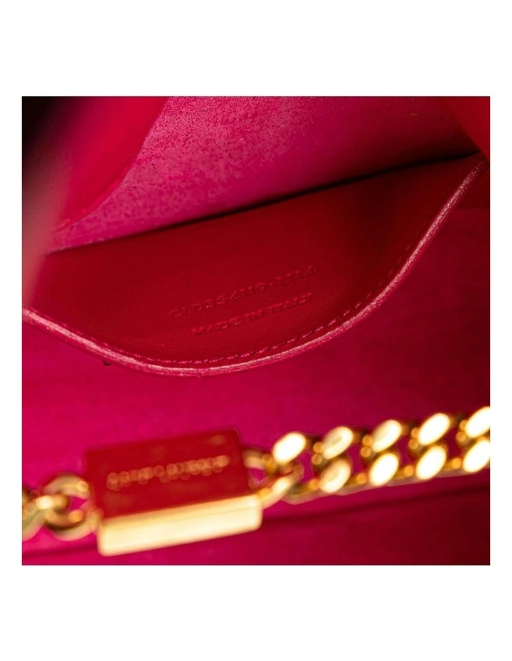 Smooth Calfskin Crossbody with Tassel and Chain-Link Strap Pre-Loved image 5