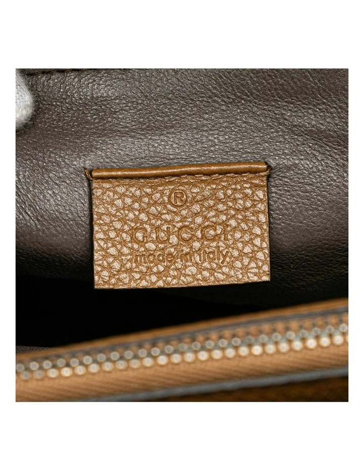 Medium Leather Top Handle Bag with Dual Closures and Interior Pockets Pre-Loved image 5