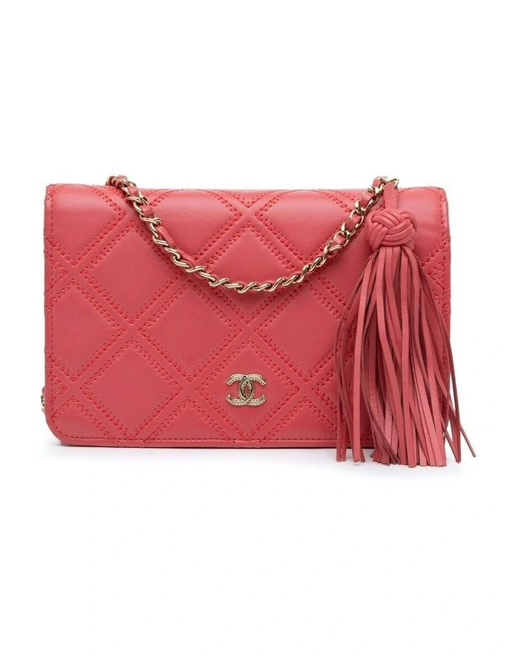 Quilted Crossbody Bag Tassel Pre-Loved image 1
