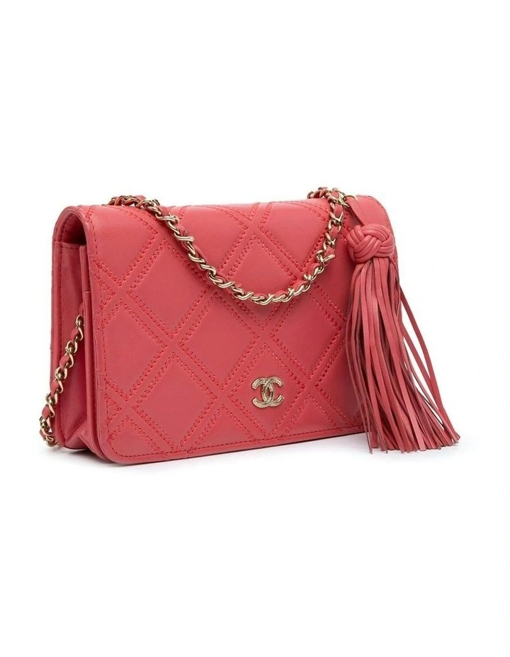 Quilted Crossbody Bag Tassel Pre-Loved image 2
