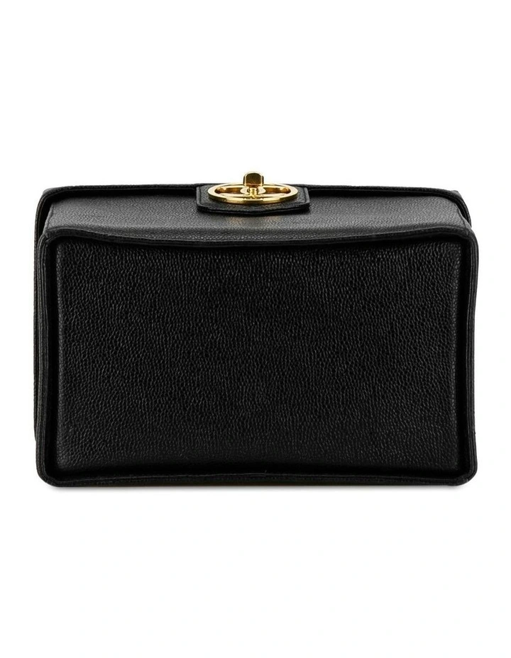 Caviar Leather Vanity Case with Top Handle and Detachable Shoulder Strap Pre-Loved image 4