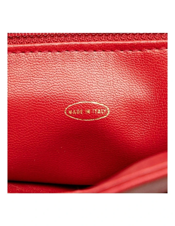 Lambskin Leather Chain Tote with Zip Closure Pre-Loved image 7