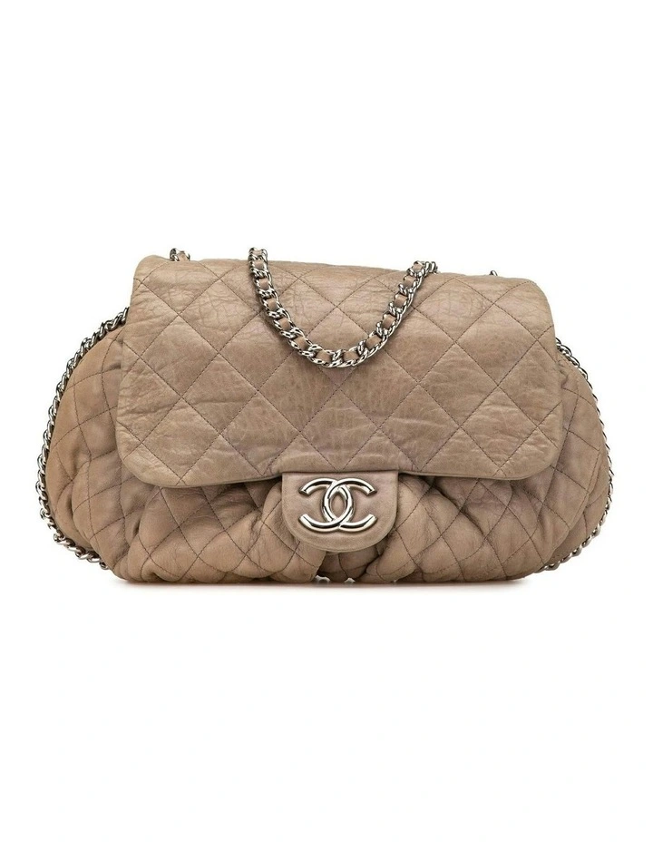 Quilted Lambskin Leather Crossbody Bag Pre-Loved image 1