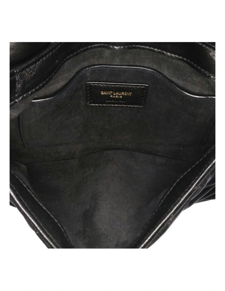 Quilted Satin Shoulder Bag with Adjustable Strap and Magnetic Closure Pre-Loved image 4