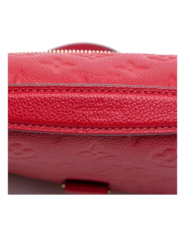 Textured Leather Satchel with Adjustable Strap and Secure Closure Pre-Loved image 6