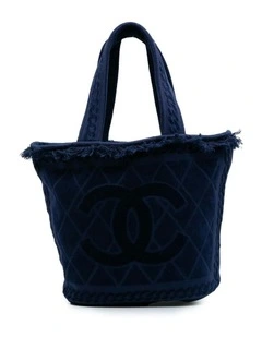 Chanel Tote Bag Navy Blue Pre-Loved