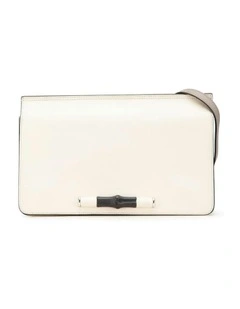 Bamboo Detail Leather Crossbody Pre-Loved
