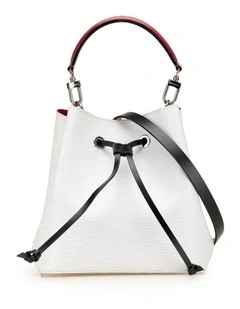 Mini Pochette White Epi Leather Bucket Bag Pre-Loved
