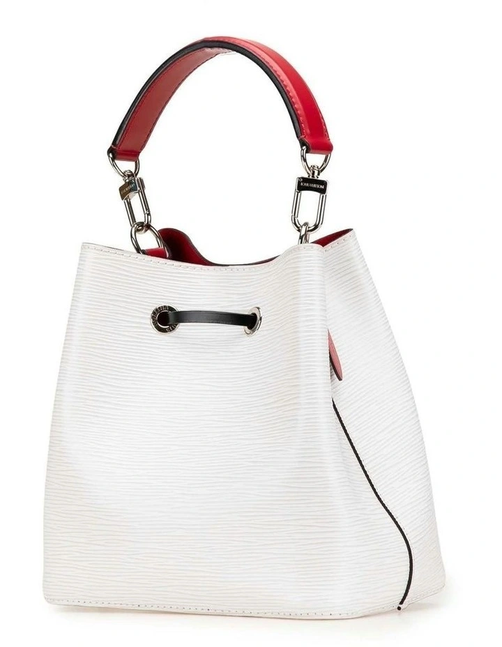Mini Pochette White Epi Leather Bucket Bag Pre-Loved image 2