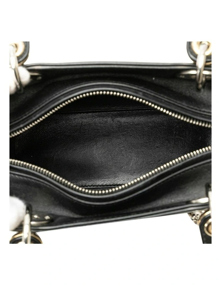 Medium Calfskin Patch Embellished Leather Handbag with Detachable Strap Pre-Loved image 4