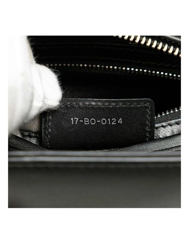 Medium Calfskin Patch Embellished Leather Handbag with Detachable Strap Pre-Loved image 6
