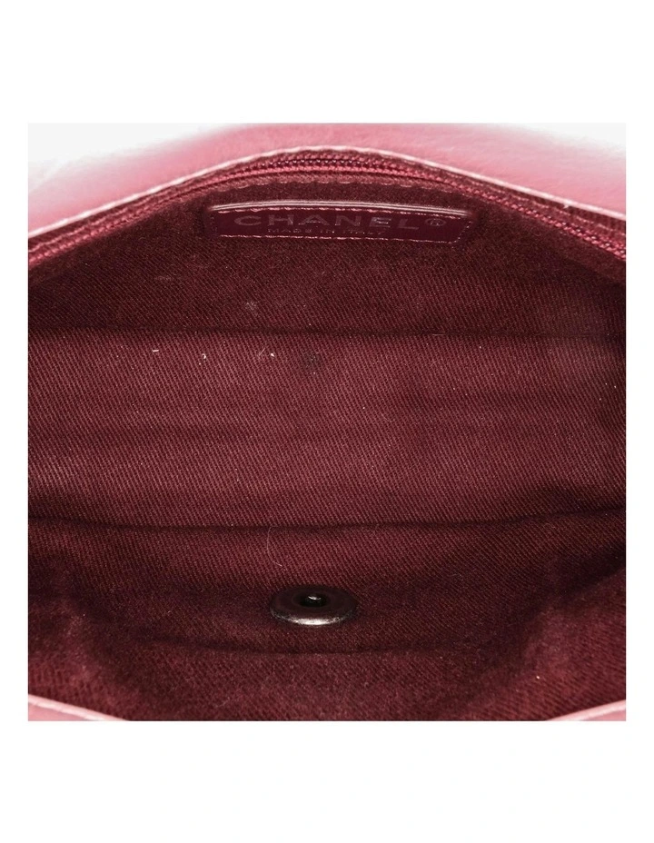 Mini Quilted Metallic Calfskin Pleated Chain Flap Bag Pre-Loved image 4