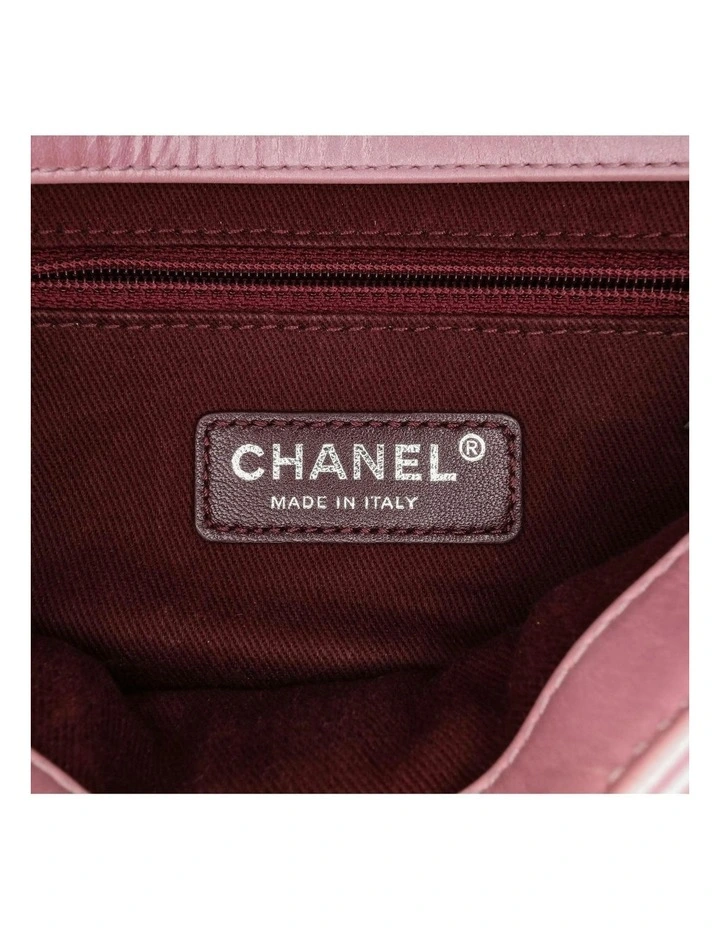 Mini Quilted Metallic Calfskin Pleated Chain Flap Bag Pre-Loved image 5