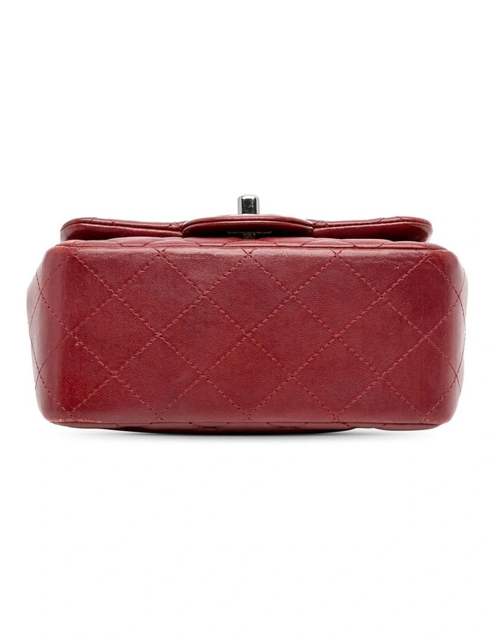 Mini Square Classic Lambskin Single Flap Bag with Chain Strap Pre-Loved image 3