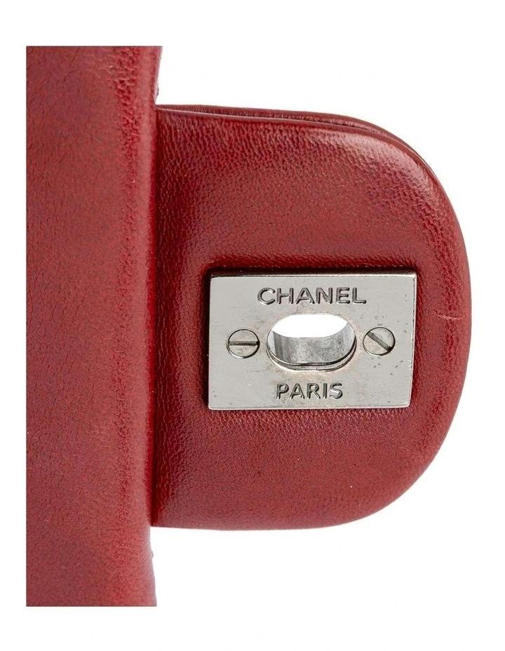 Mini Square Classic Lambskin Single Flap Bag with Chain Strap Pre-Loved image 7