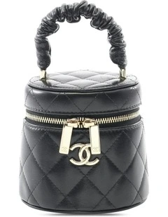 Quilted Leather Cosmetic Bag Pre-Loved