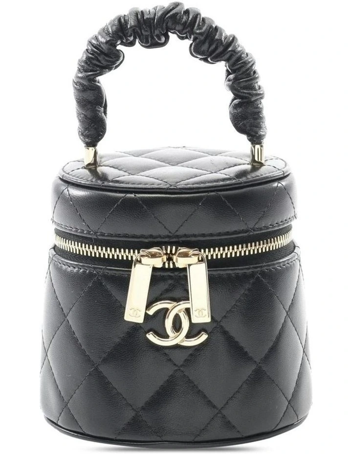 Quilted Leather Cosmetic Bag Pre-Loved image 1