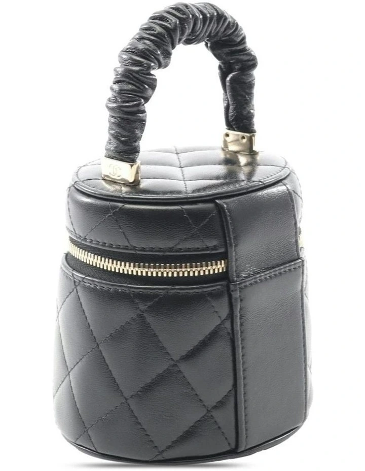 Quilted Leather Cosmetic Bag Pre-Loved image 2