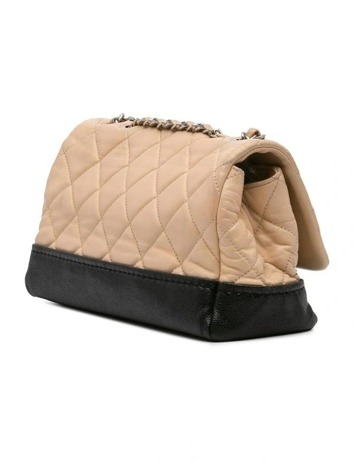 Quilted Calfskin and Caviar Leather Crossbody Bag with Chain Straps Pre-Loved image 2