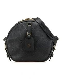 Monogram Empreinte Leather Boite Chapeaux Souple with Adjustable Strap and Zip Closure Pre-Loved