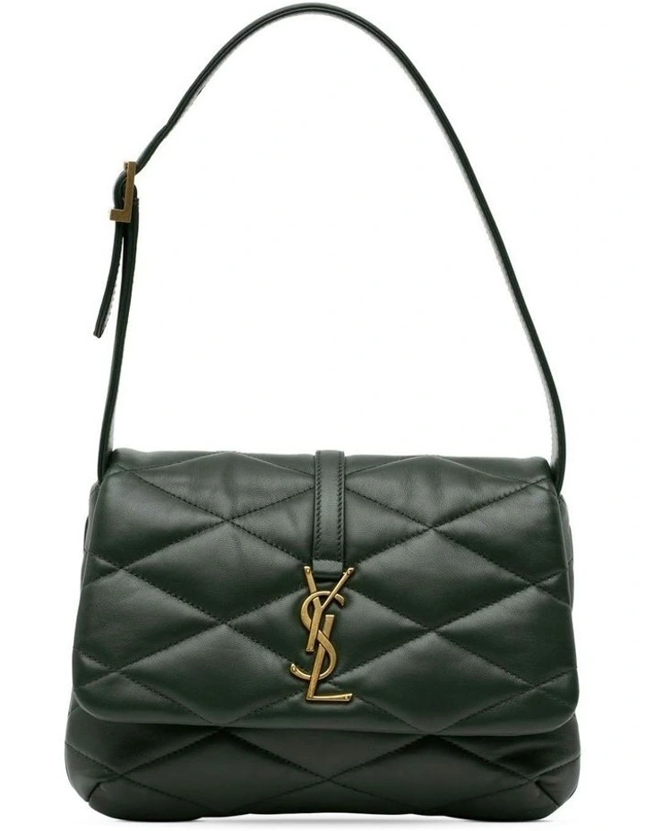 Quilted Lambskin Diamond Shoulder Bag with Adjustable Strap and Magnetic Snap Closure Pre-Loved image 1