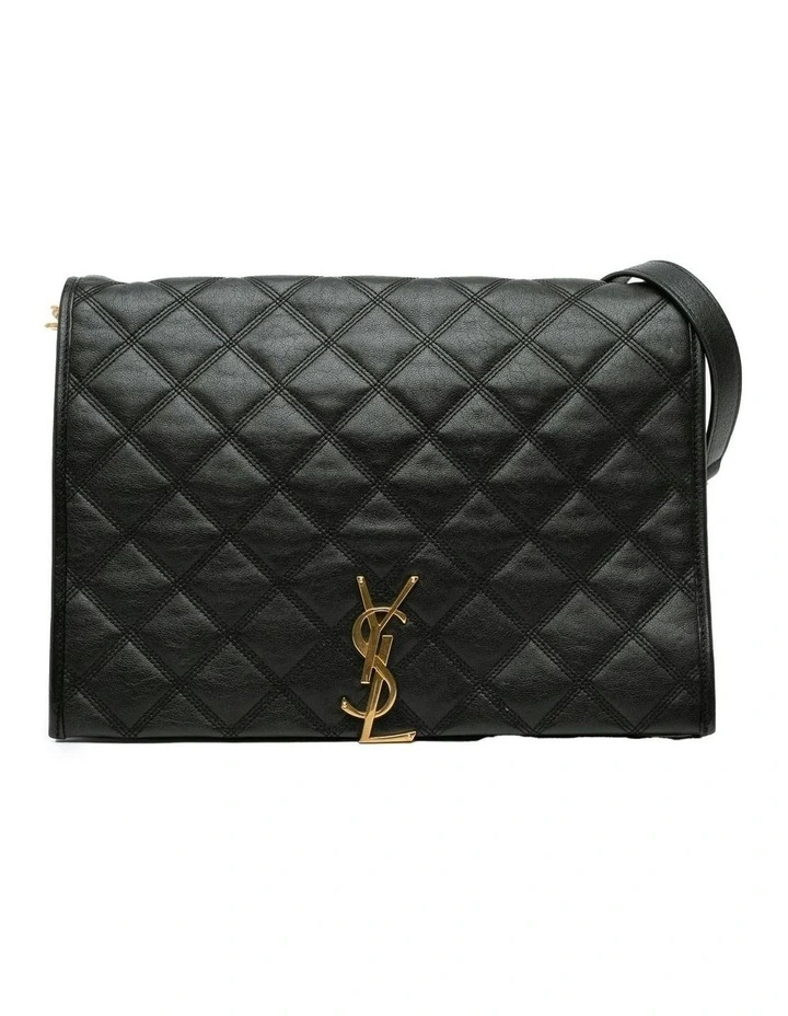 Quilted Lambskin Chain Shoulder Bag with Magnetic Closure Pre-Loved image 1