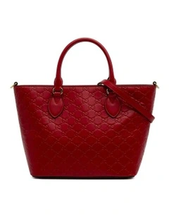 Gucci Guccissima Sukey Red Leather Tote Pre-Loved