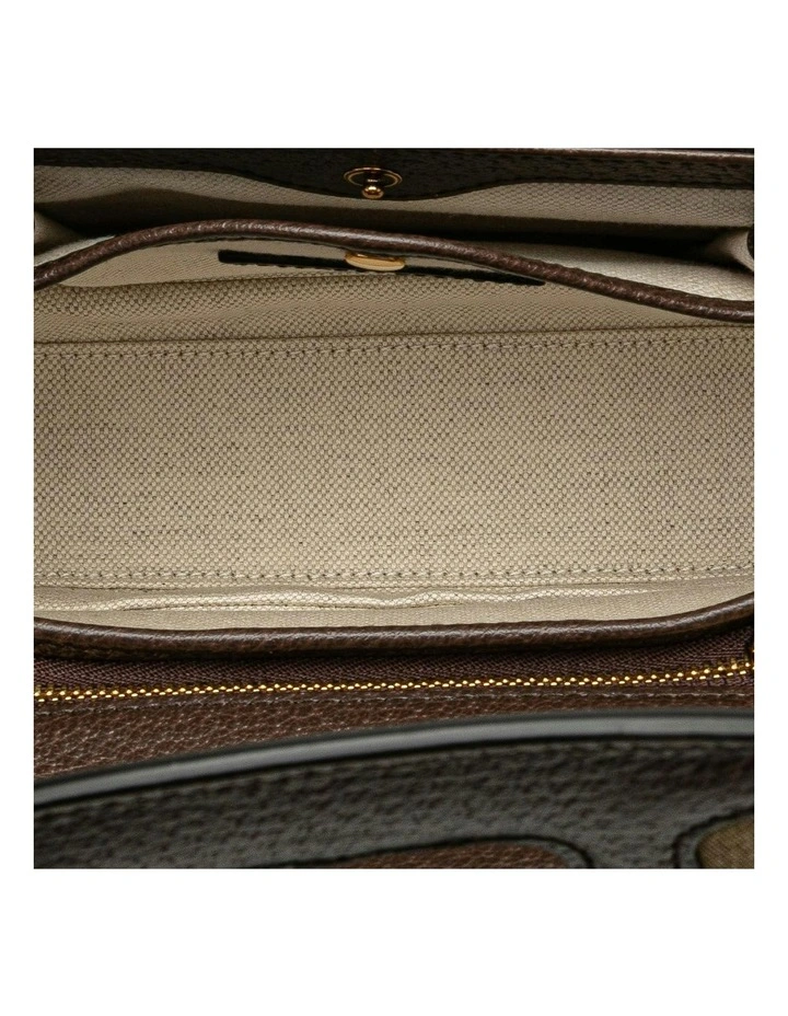 Small Jumbo Canvas Bamboo Top Handle Bag Pre-Loved image 4