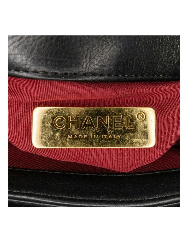 Quilted Calfskin Pearl Accordion Flap Bag with Chain Strap and CC Turn Lock Pre-Loved image 5
