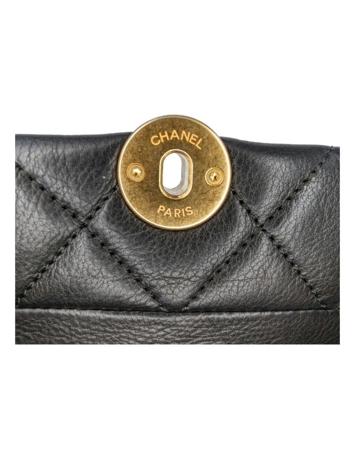 Quilted Calfskin Pearl Accordion Flap Bag with Chain Strap and CC Turn Lock Pre-Loved image 7
