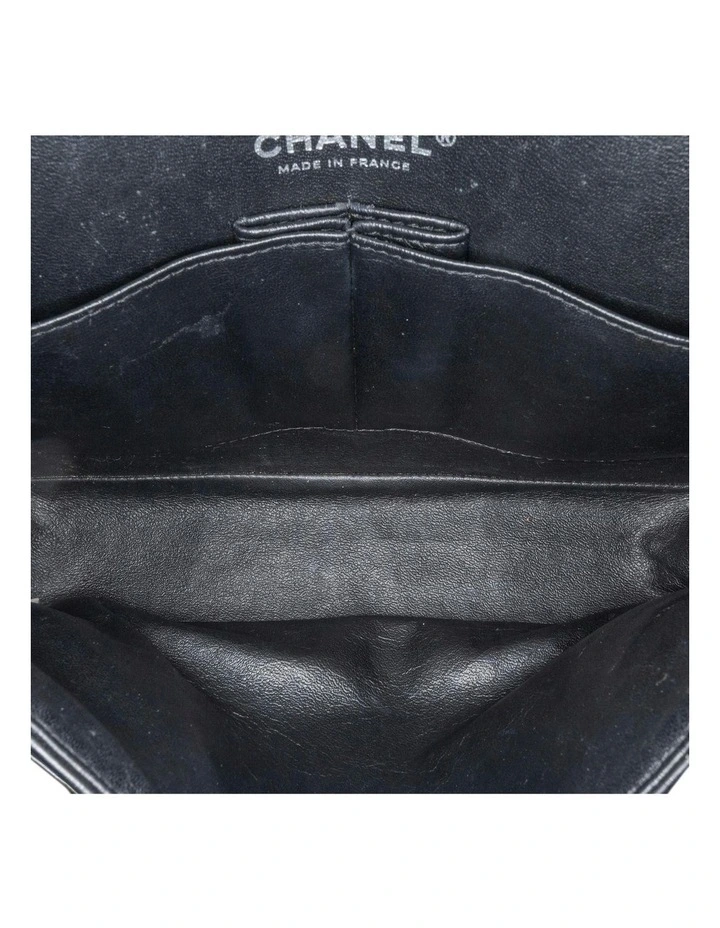 Medium Chevron Patent Double Flap Shoulder Bag with Quilted Leather and Chain Straps Pre-Loved image 5