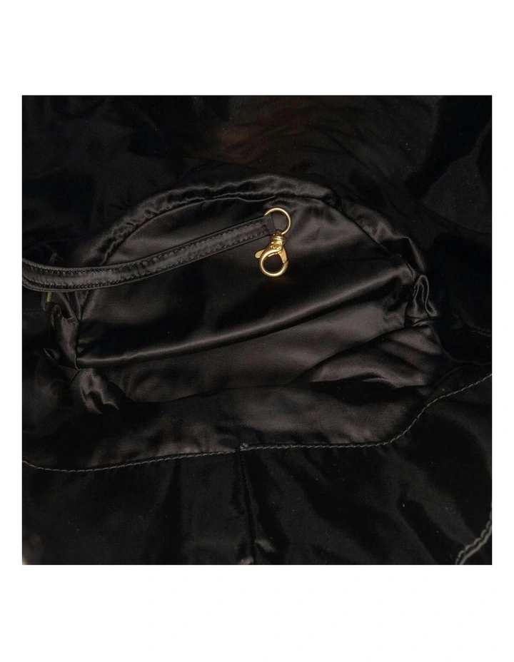 Quilted Nylon Crystal CC Drawstring Sling Bag with Adjustable Strap Pre-Loved image 4