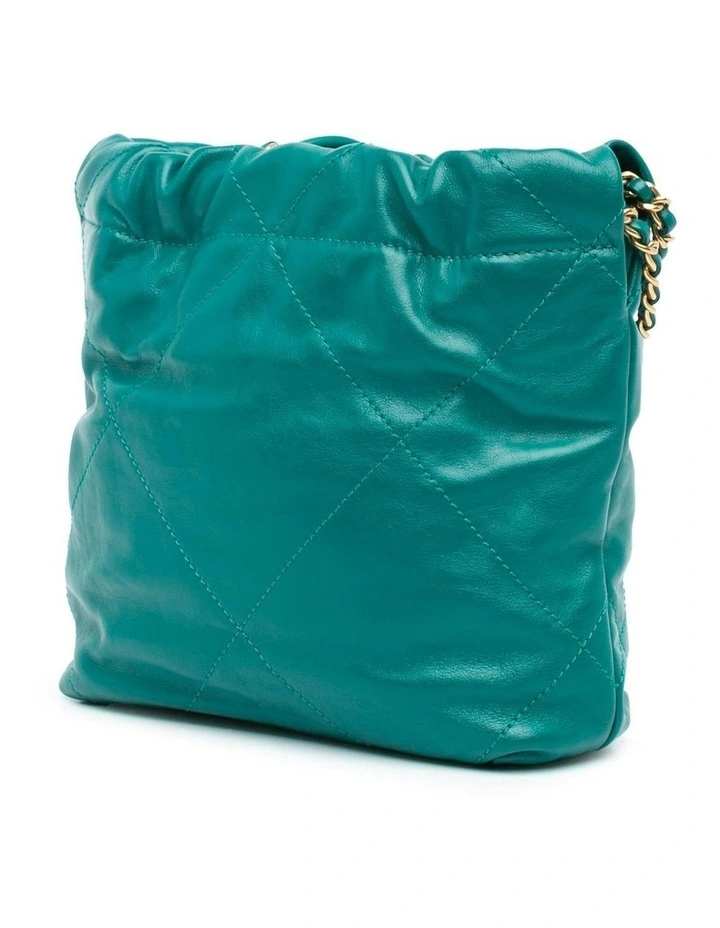 Quilted Leather Mini Handbag with Chain Straps Pre-Loved image 2