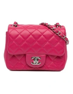 Quilted Flap Shoulder Bag with Chain Strap Pre-Loved