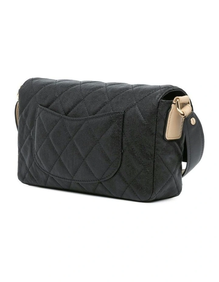 Quilted Caviar Leather Single Flap Shoulder Bag Pre-Loved image 2