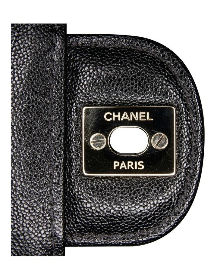 Quilted Caviar Leather Single Flap Shoulder Bag Pre-Loved image 7